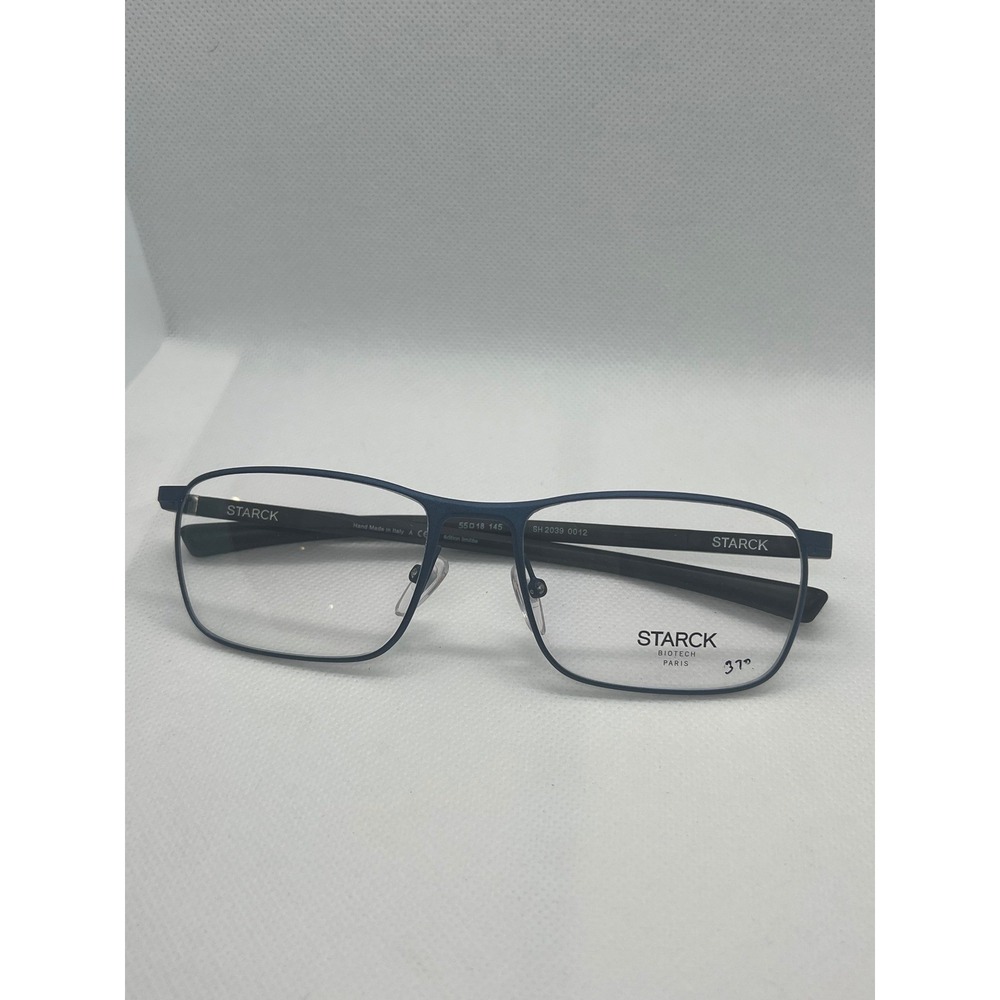 Starck Biotech Paris Eyeglasses SH2039 0012 Blue Rectangular Frames